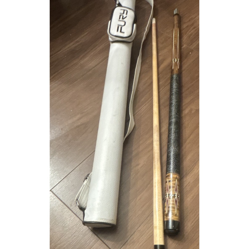 McDermott Star S11 2-Piece Pool Cue Stick (58") Fury White 1x1 Hard Case Bundle